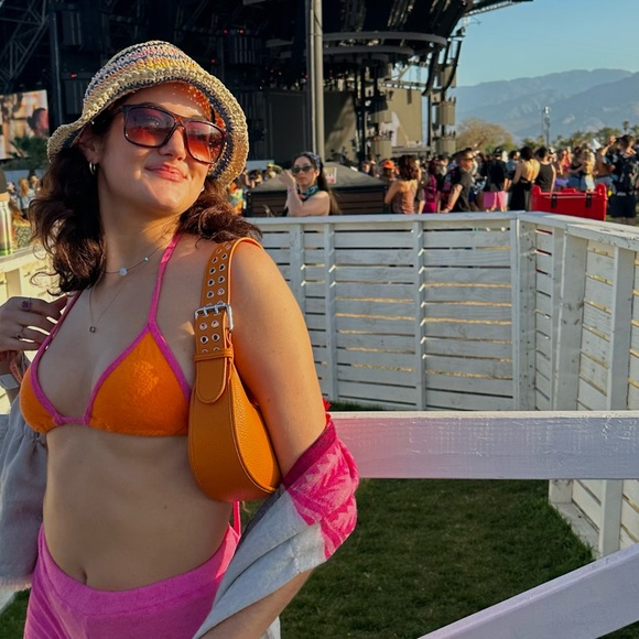 Urban Outfitters Orange Medium Crescent Shoulder Bag - Picture 2 of 4